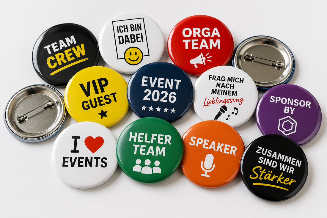 12 beste Button-Ideen für Events mit Wirkung