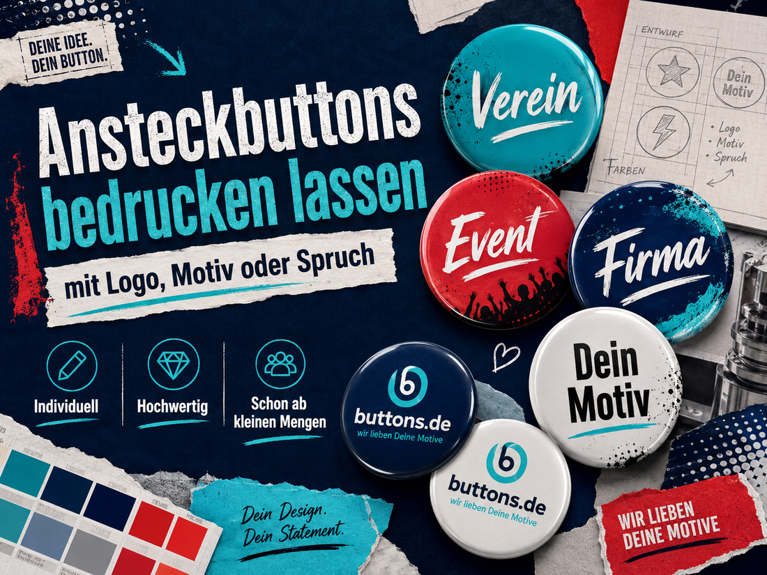 Ansteckbuttons bedrucken lassen