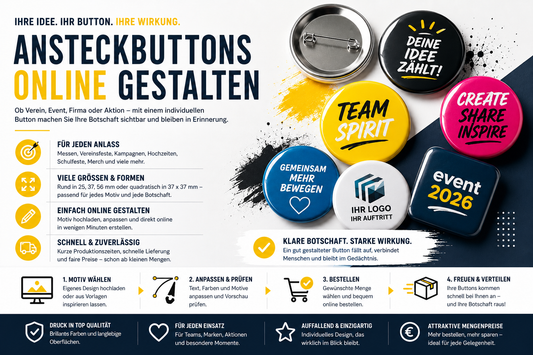 Ansteckbuttons online gestalten leicht gemacht