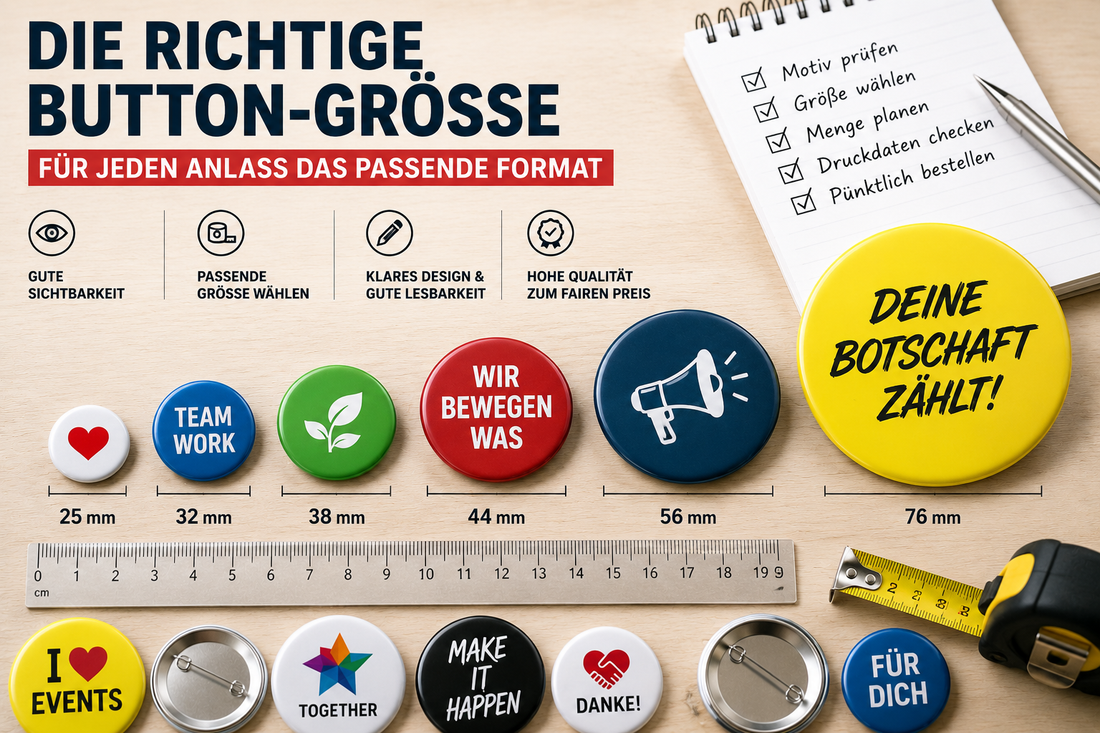 Button-Größe richtig wählen: So wirkt Ihr Motiv