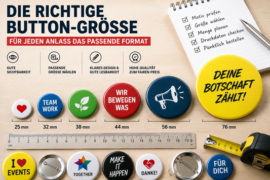 Button-Größe richtig wählen: So wirkt Ihr Motiv