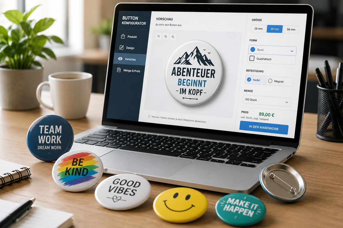 Button Konfigurator: Motive sicher gestalten