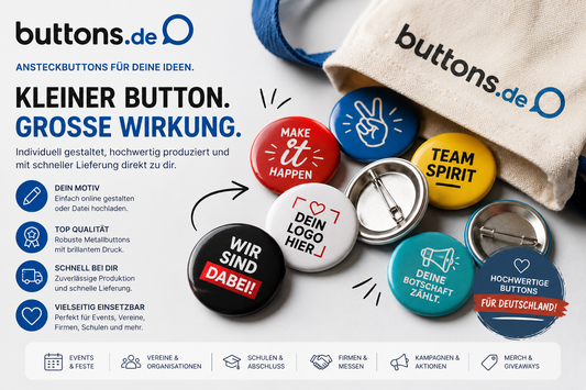 Buttons Deutschland: Sichtbar werben, einfach planen