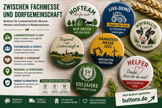 Buttons Niedersachsen Landwirtschaft