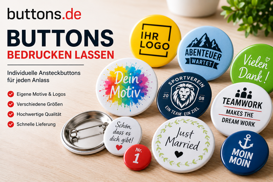 Buttons bedrucken lassen in Deutschland