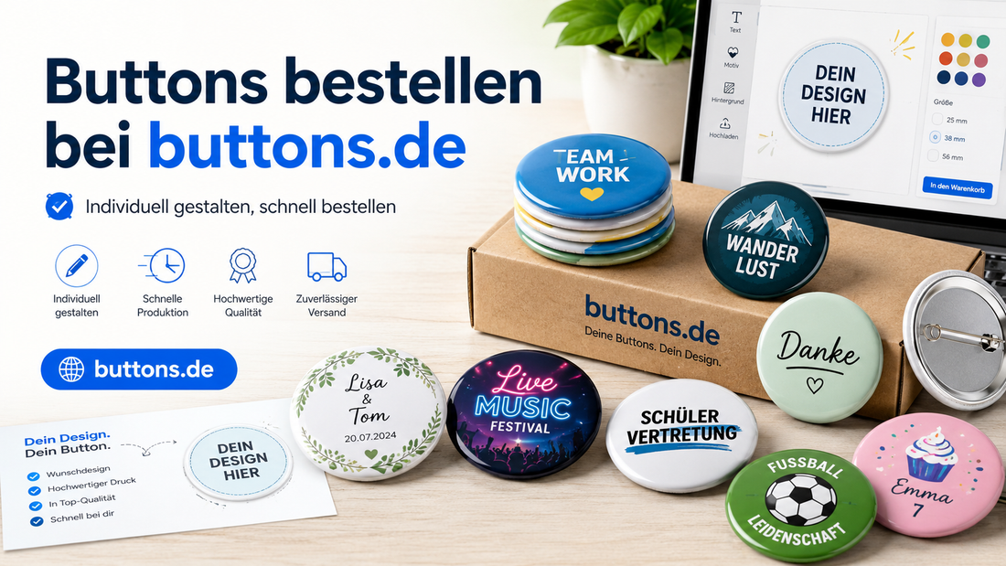 Buttons bestellen ohne teure Fehlgriffe