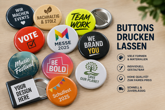 Buttons drucken lassen in Deutschland