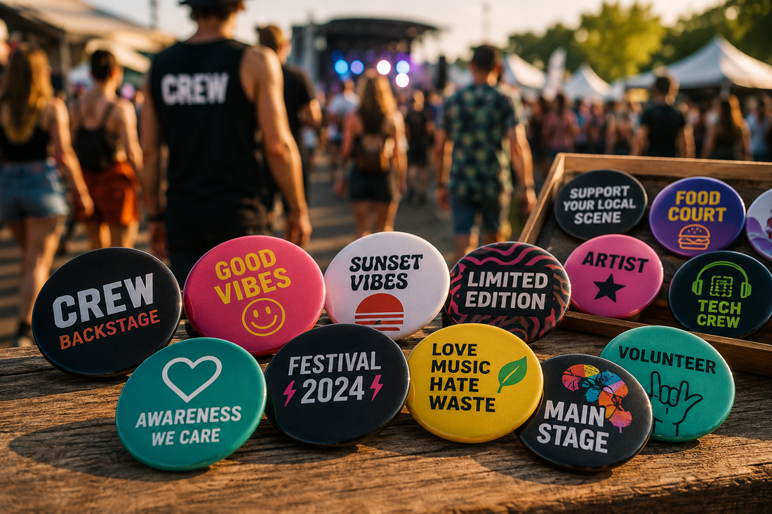 Festival Buttons bedrucken lassen richtig planen