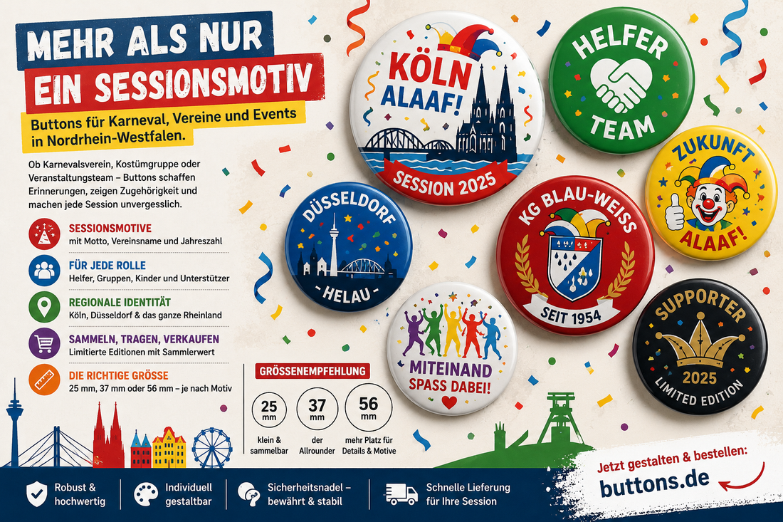 Karnevals Buttons Nordrhein-Westfalen