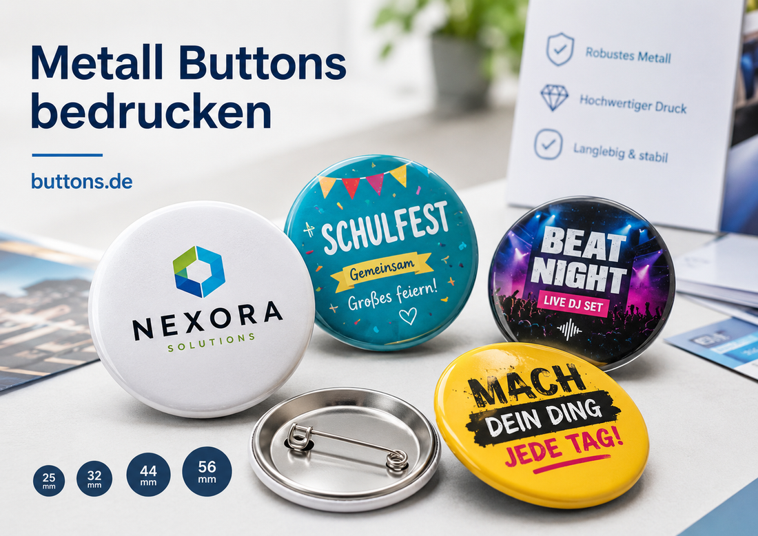 Metall Buttons bedrucken leicht gemacht