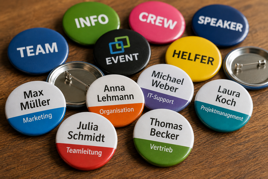 Namensbuttons für Veranstaltungen richtig planen