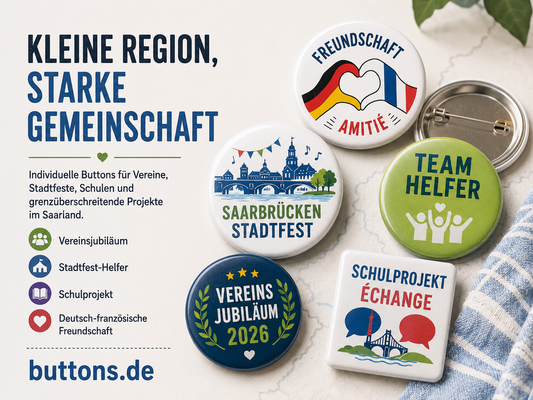 Vereinsbuttons Saarland selbst gestalten