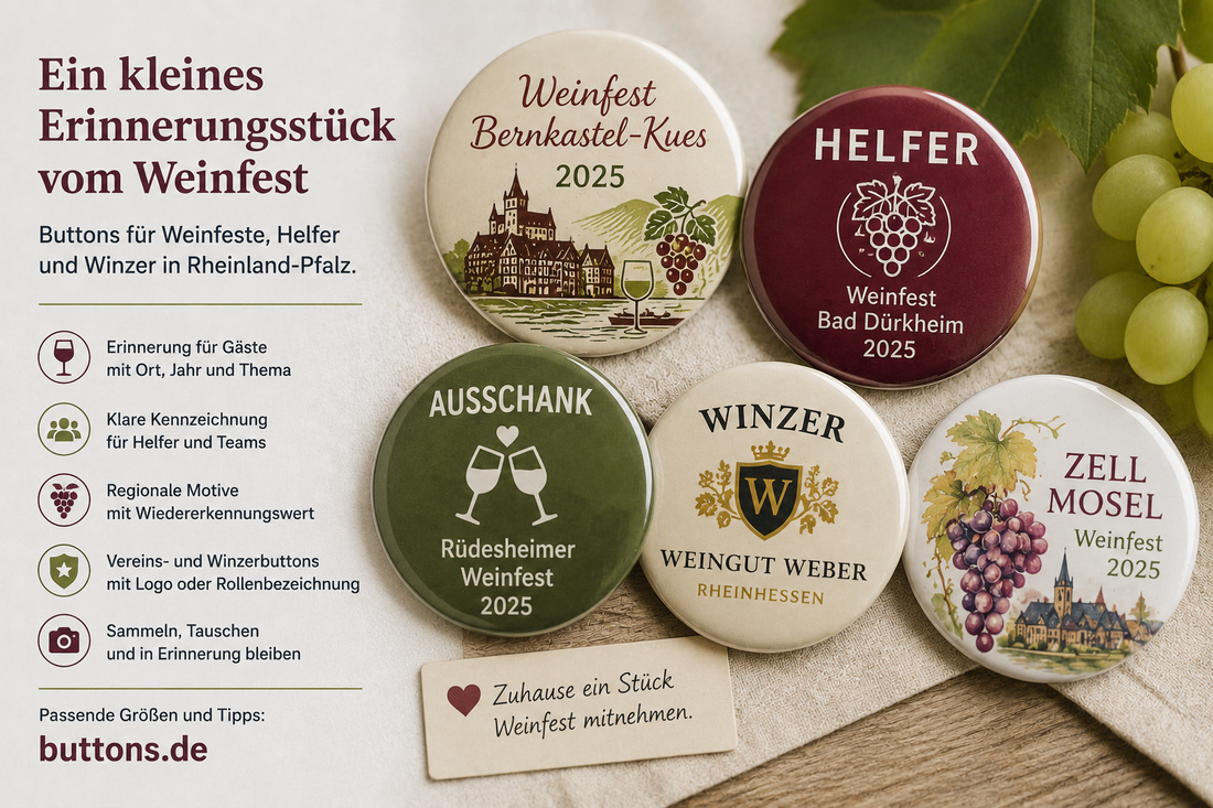 Weinfest Buttons Rheinland-Pfalz