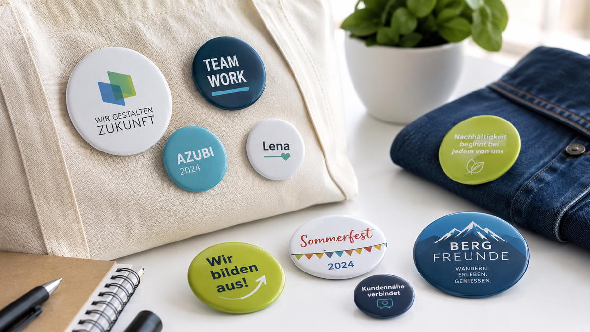Ansteckbuttons bestellen in Deutschland – Größen, Gestaltung und Einsatzmöglichkeiten