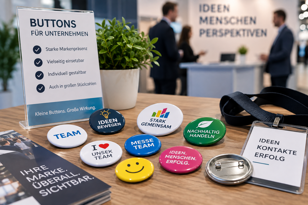 Buttonhandel B2B – individuelle Buttons für Unternehmen und Geschäftskunden