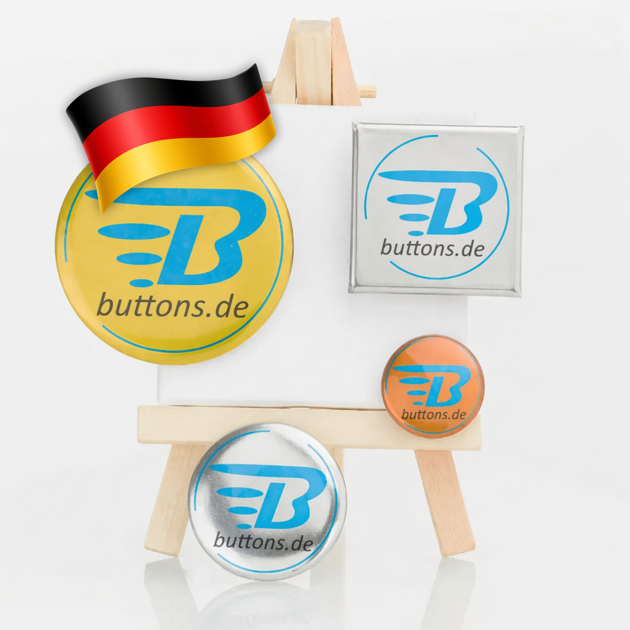 buttons in metallic optik deutschland