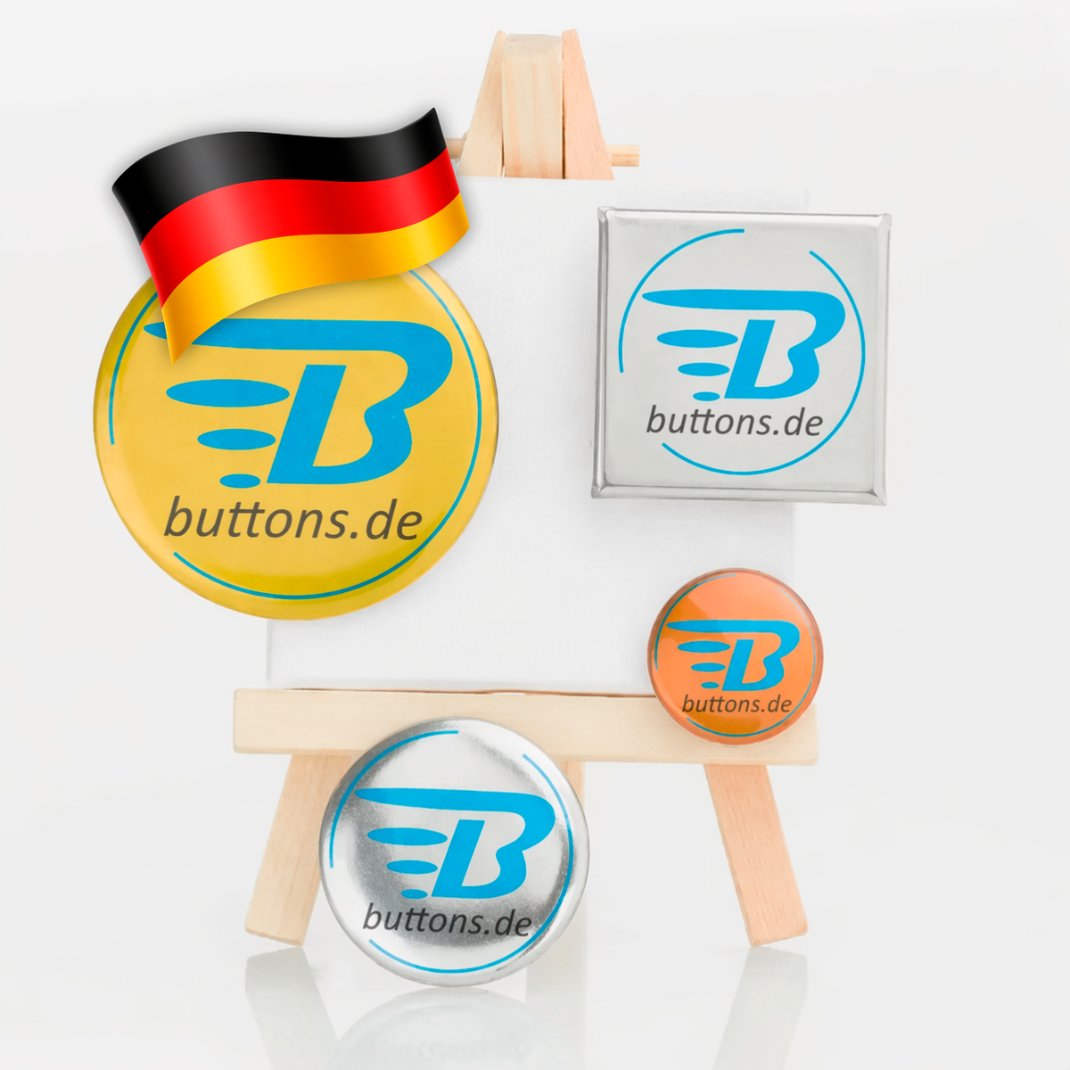 buttons in metallic optik deutschland
