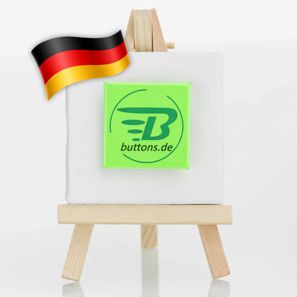 Neongruener Metallbutton Anstecker 