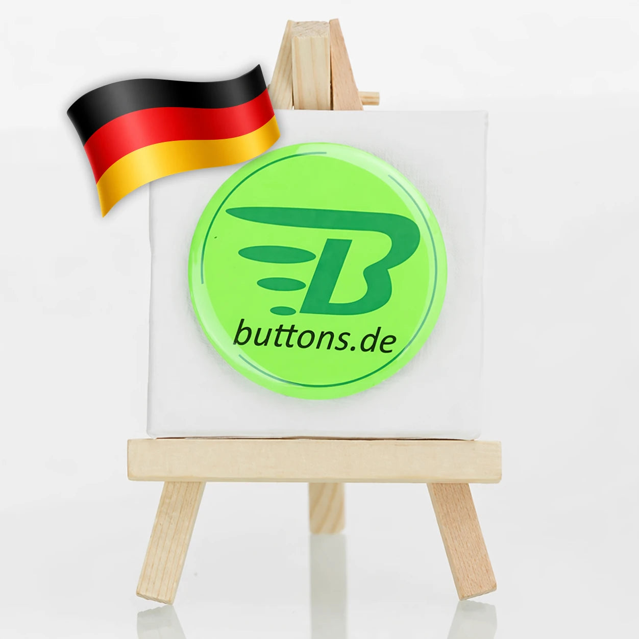 Neon-Button 56mm Neongruen