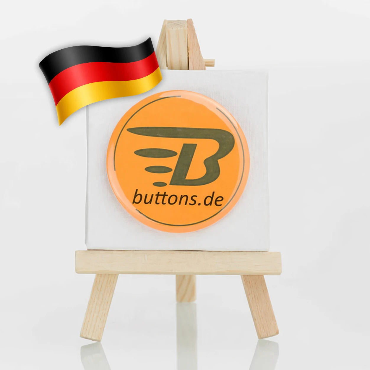 56mm neon button orange