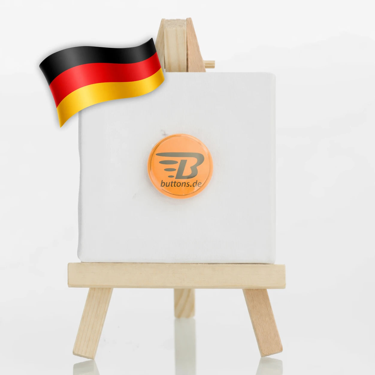 25mm metallbutton neonorange 